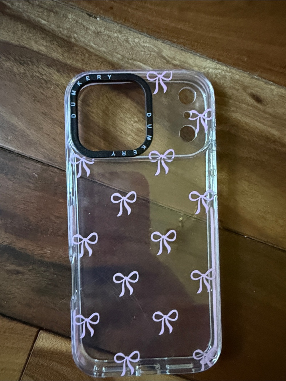 Clear Pink Bow iPhone 17promax Case